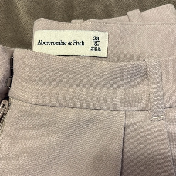 Abercrombie & Fitch cream Sloan Pants Tailored Trousers Size 28 6 short - Picture 2 of 3
